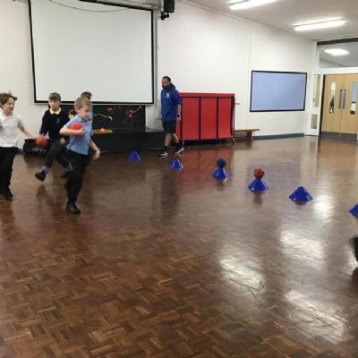 PE - we have been learning the skills of dodgeball. Including finding space and working together with our team.