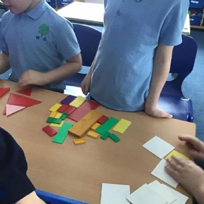 In maths we have started to explore shape.