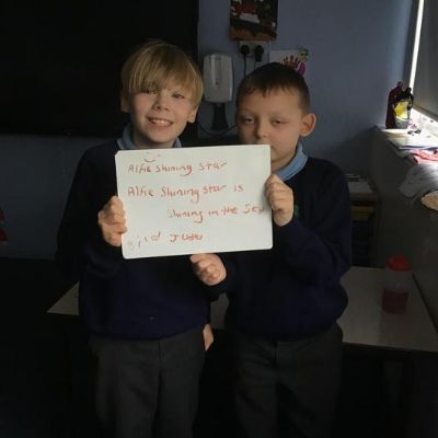 As part of our English scheme we have been reading the story Alfie’s star.
